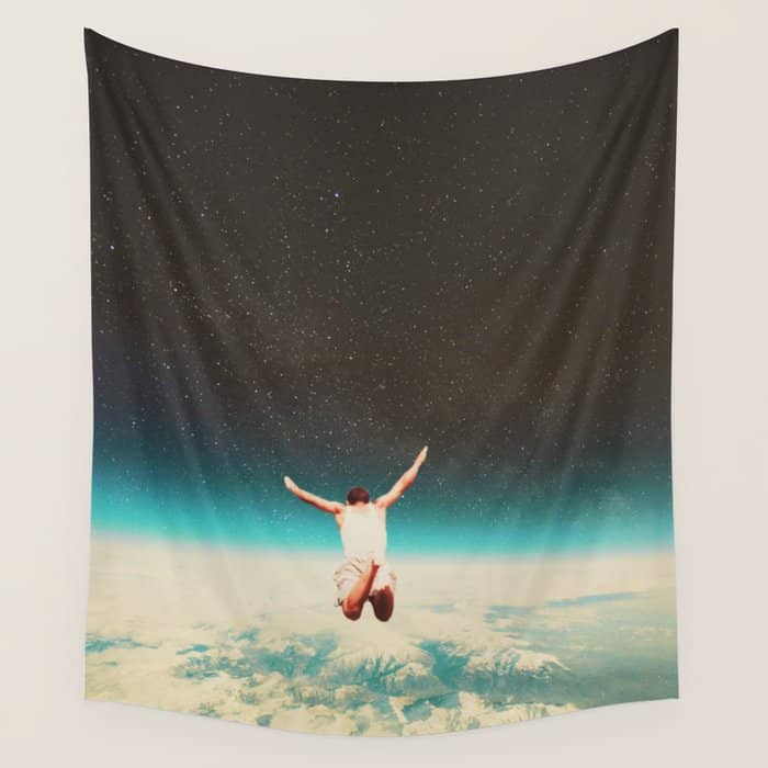 Falling With A Hidden Smile Wall Tapestry