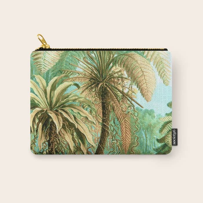 Vintage Tropical | Jungle Botanical Nature Banana Tree | Bohemian Plants Trees Forest Carry All Pouch