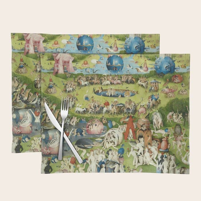 The Garden Of Earthly Delights By Hieronymus Bosch Placemat
