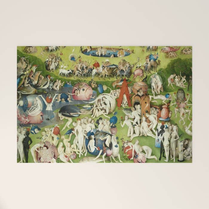 The Garden Of Earthly Delights By Hieronymus Bosch Welcome Mat