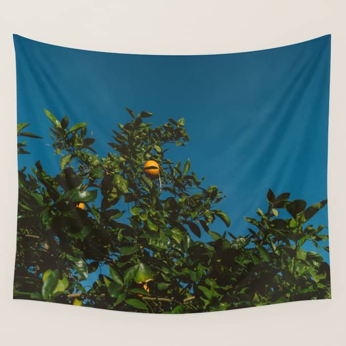 California Orange Tree Iii Wall Tapestry