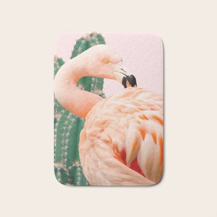 Flamingo & Cactus #Homestorie #Decor #Buyart Bath Mat