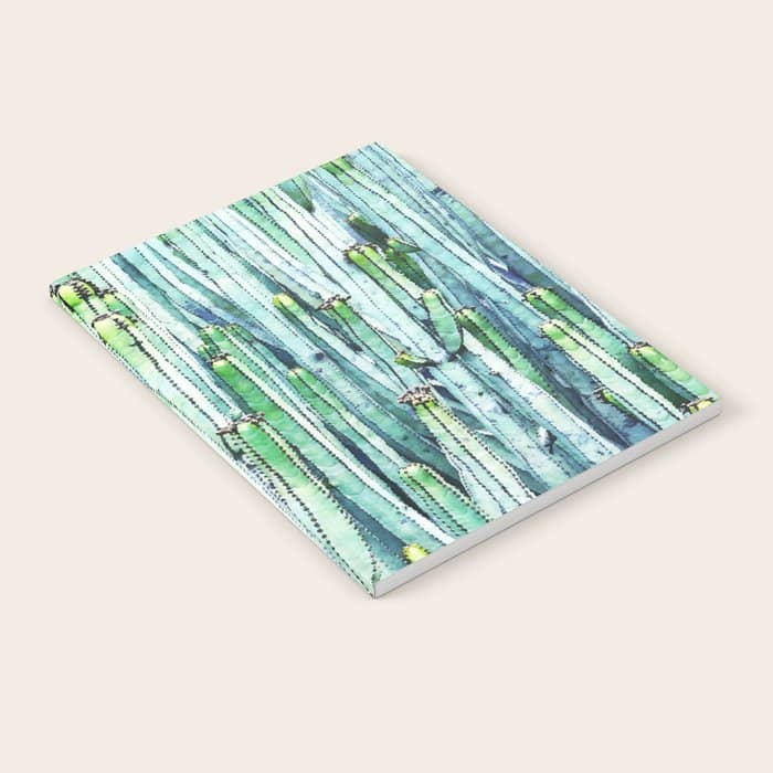 Lost Cactus, Watercolor Nature Painting, Botanical Neutral Illustration Minimal Drawing Jungle Notebook