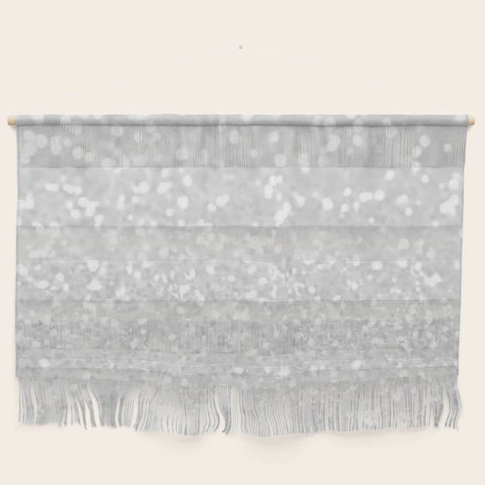 Chic Elegant Glamour White Faux Glitter Wall Hanging
