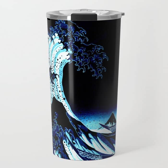 Midnight Great Wave: Enigmatic Depths Travel Mug