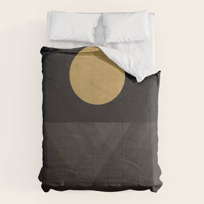 Moon Reflection On Quiet Ocean Comforter