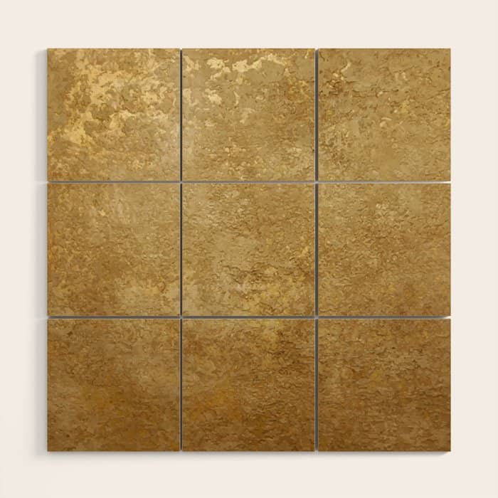 Gold Rush, Golden Shimmer Texture, Exotic Metallic Shine Graphic Design Wood Wall Art