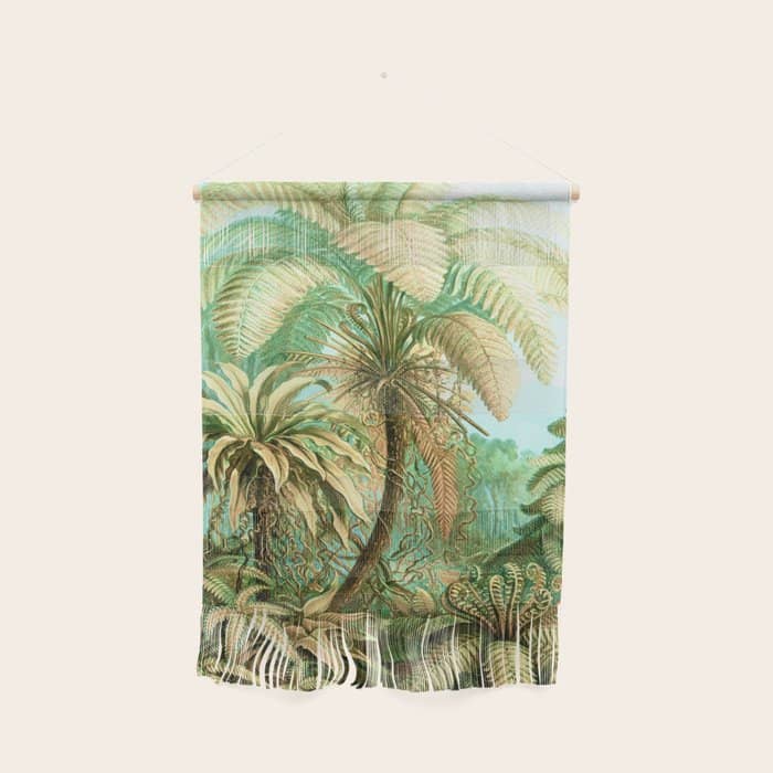 Vintage Tropical | Jungle Botanical Nature Banana Tree | Bohemian Plants Trees Forest Wall Hanging