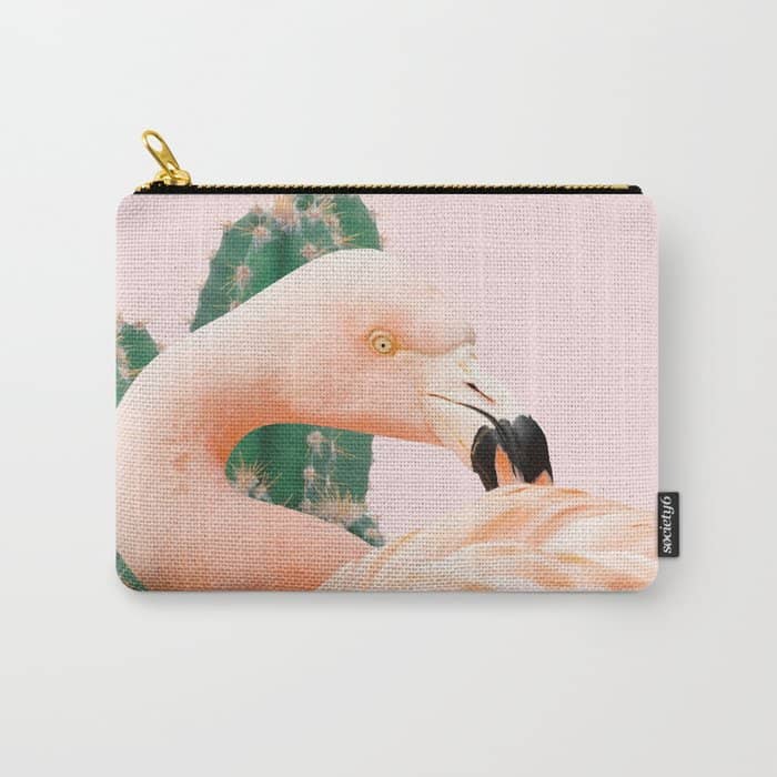 Flamingo & Cactus #Homestorie #Decor #Buyart Carry All Pouch