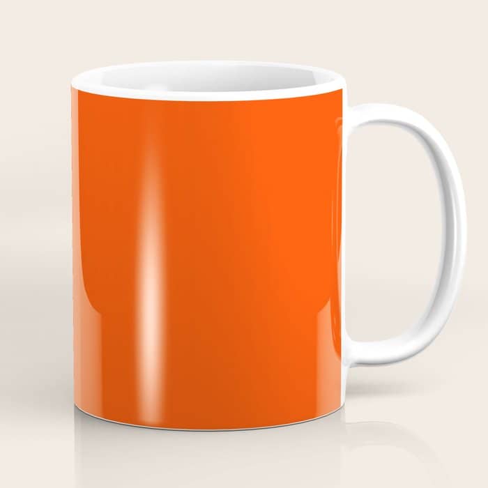 Bright Fluorescent Neon Orange Coffee Mug