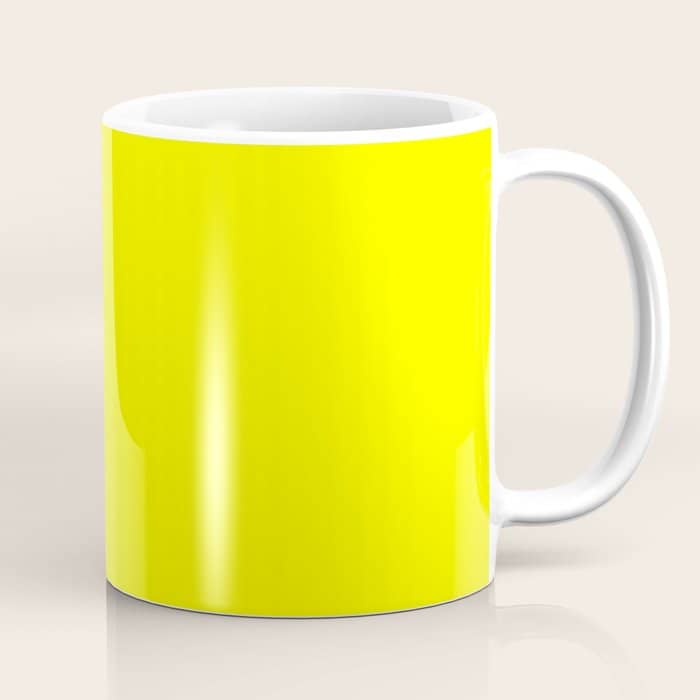 Bright Fluorescent Yellow Neon Coffee Mug