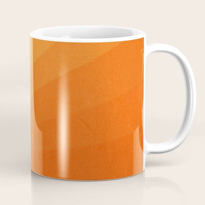 Shades Of Sun - Line Gradient Pattern Between Light Orange And Pale Orange Coffee Mug