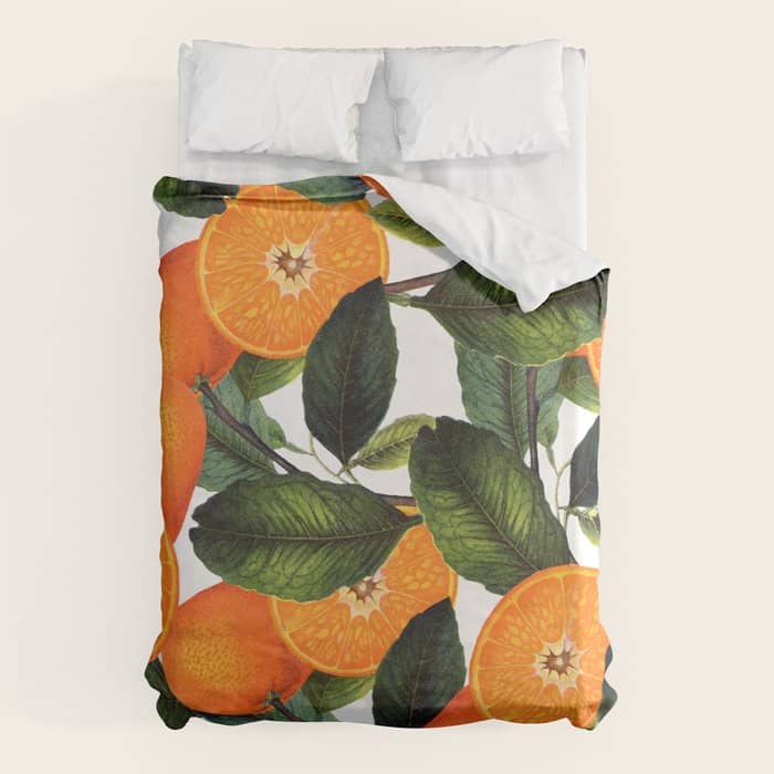 The Forbidden Orange #Homestorie #Decor #Buyart Duvet Cover