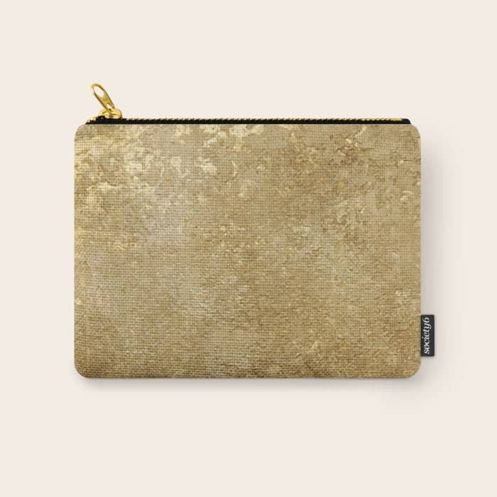Gold Rush, Golden Shimmer Texture, Exotic Metallic Shine Graphic Design Carry All Pouch