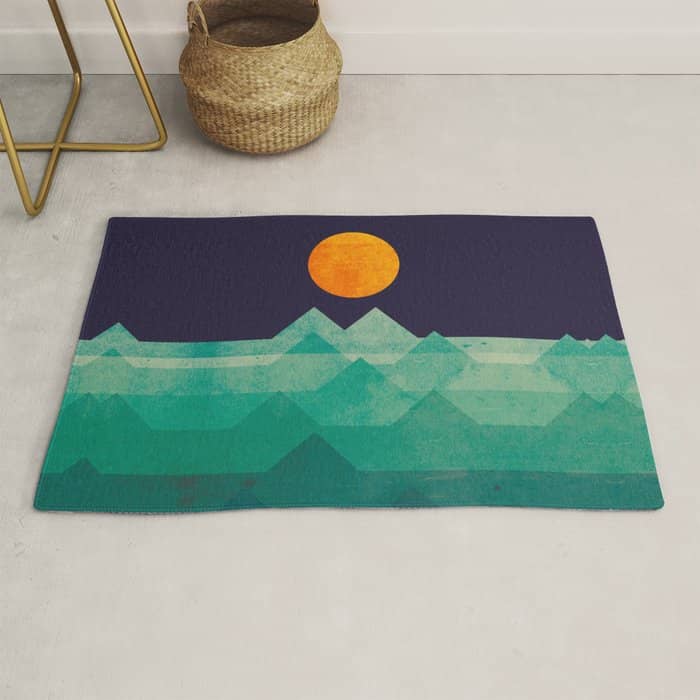 The Ocean, The Sea, The Wave - Night Scene Rug
