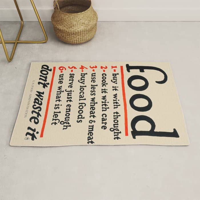 Food, Don'T Waste It - Wwi Poster, 1917 Rug