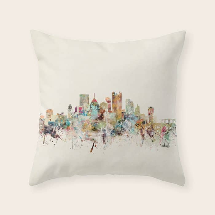 Pittsburgh Pennsylvania Skyline Throw Pillow