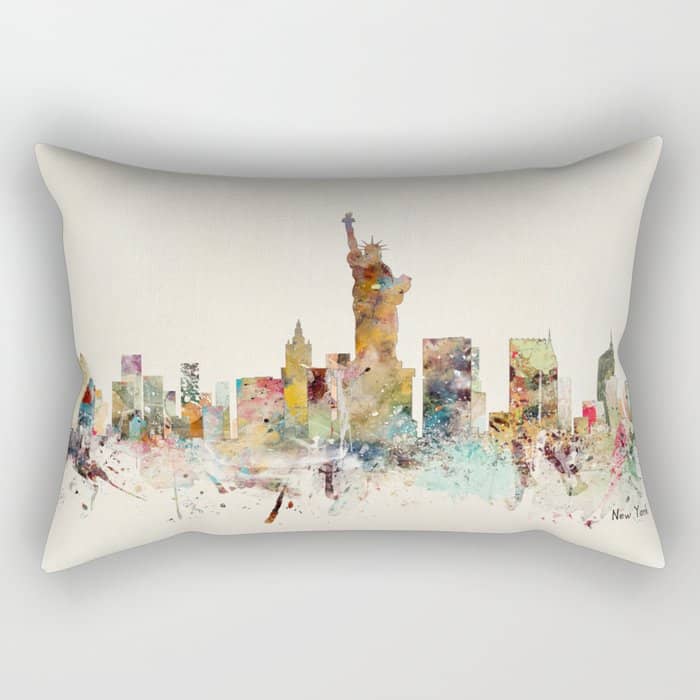 New York City Skyline Rectangular Pillow
