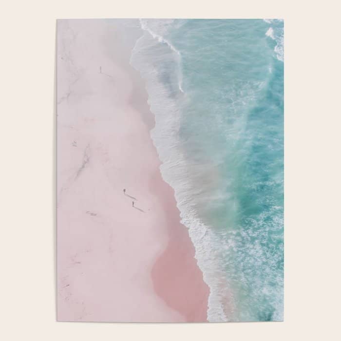 Ocean Walk - Aerial Beach Photography By Ingrid Beddoes Poster
