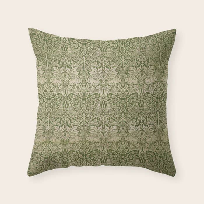 William Morris "Brer Rabbit" 4. Throw Pillow