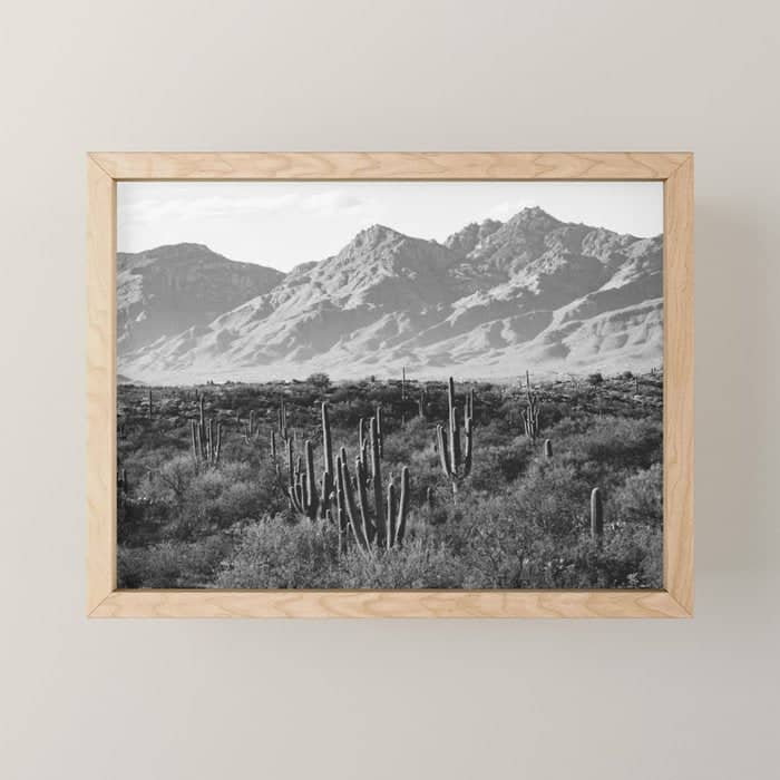 Wild West Iii - Tucson - Black & White Version Mini Art Print