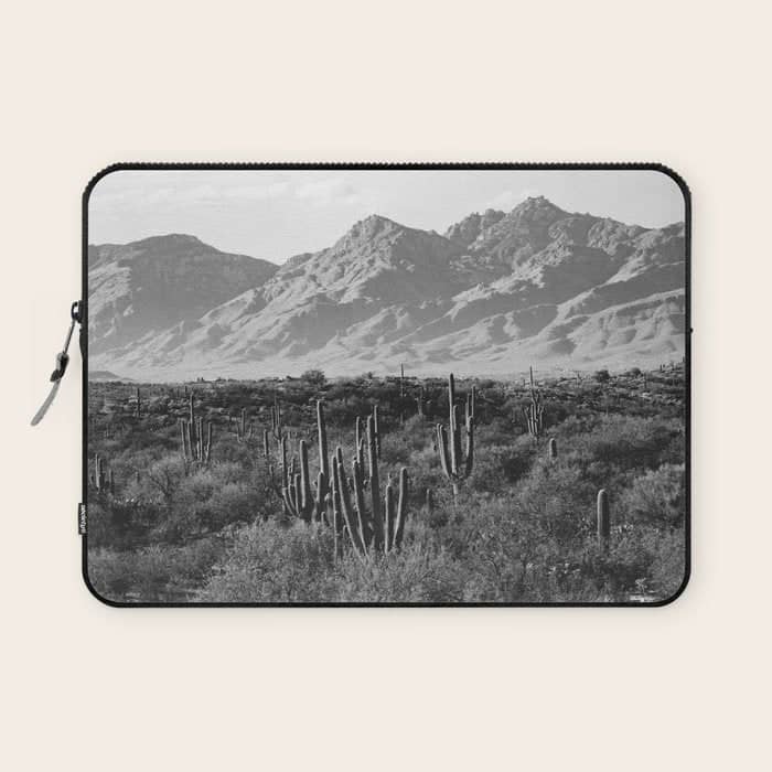 Wild West Iii - Tucson - Black & White Version Laptop Sleeve