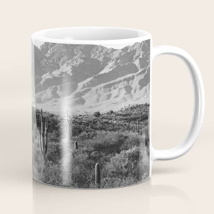 Wild West Iii - Tucson - Black & White Version Coffee Mug