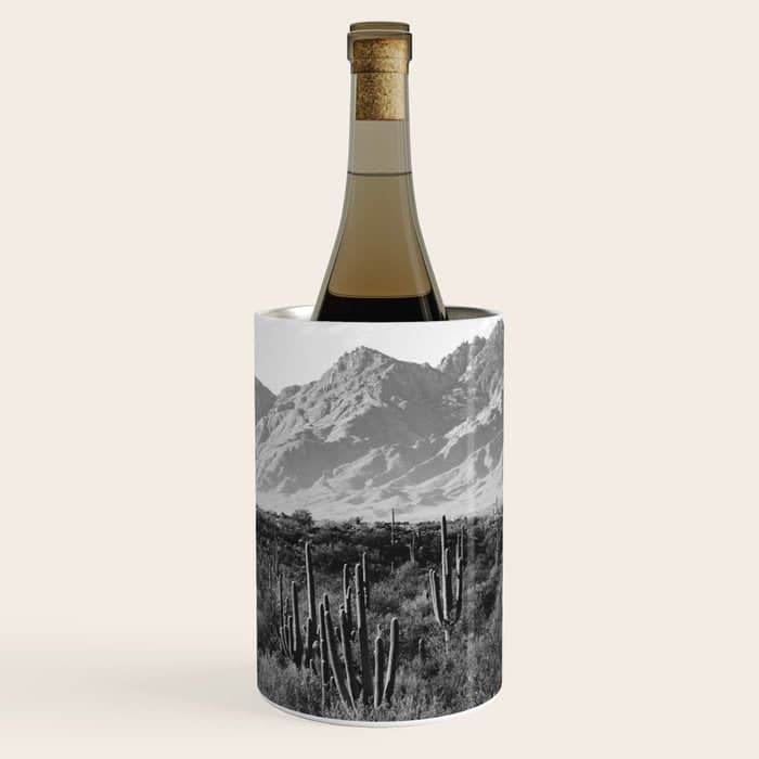 Wild West Iii - Tucson - Black & White Version Wine Chiller