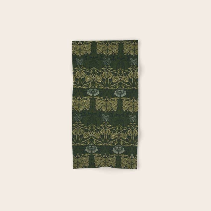 William Morris "Tulip And Rose" 1. Bath Towel
