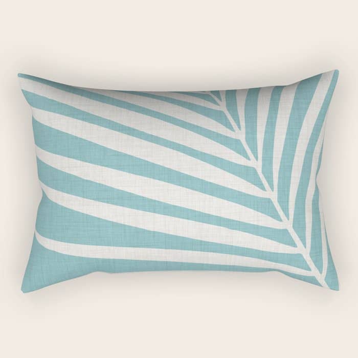 Vintage Palm Frond Silhouette Rectangular Pillow