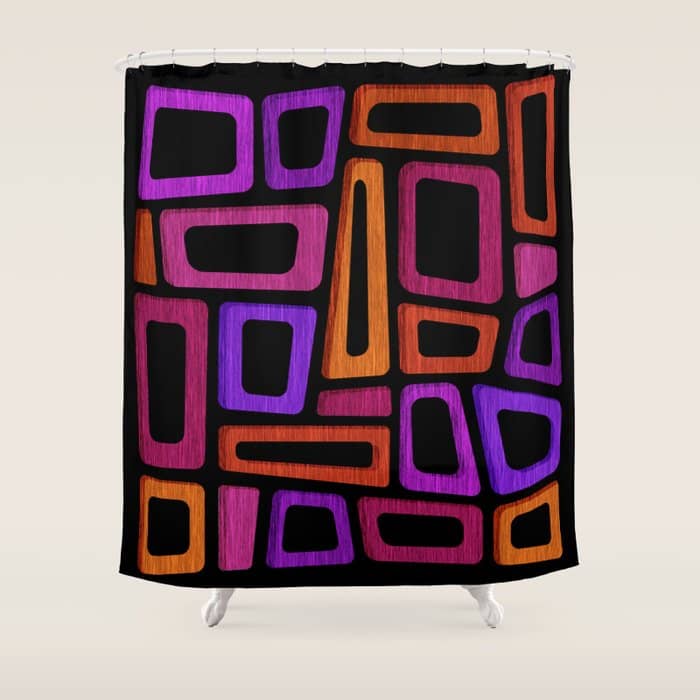 Palm Springs Modern Tiki Design Shower Curtain