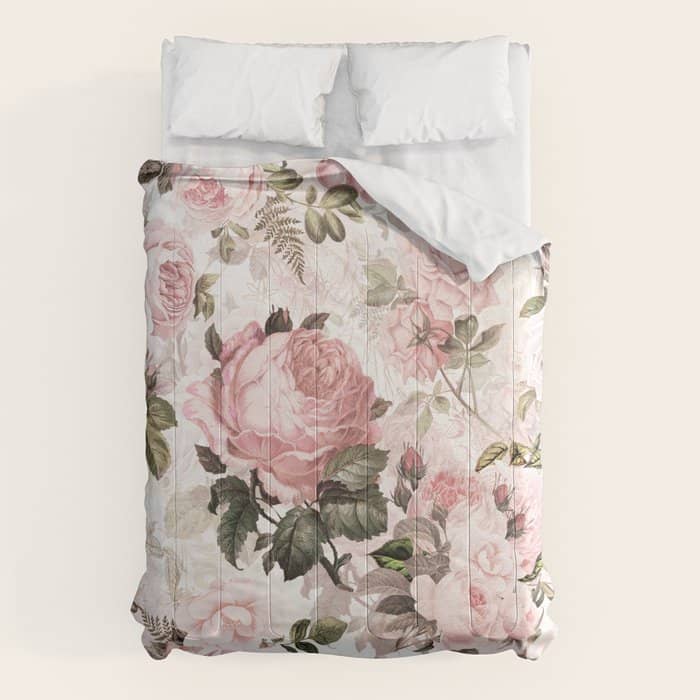 Vintage & Shabby Chic - Sepia Pink Roses  Comforter