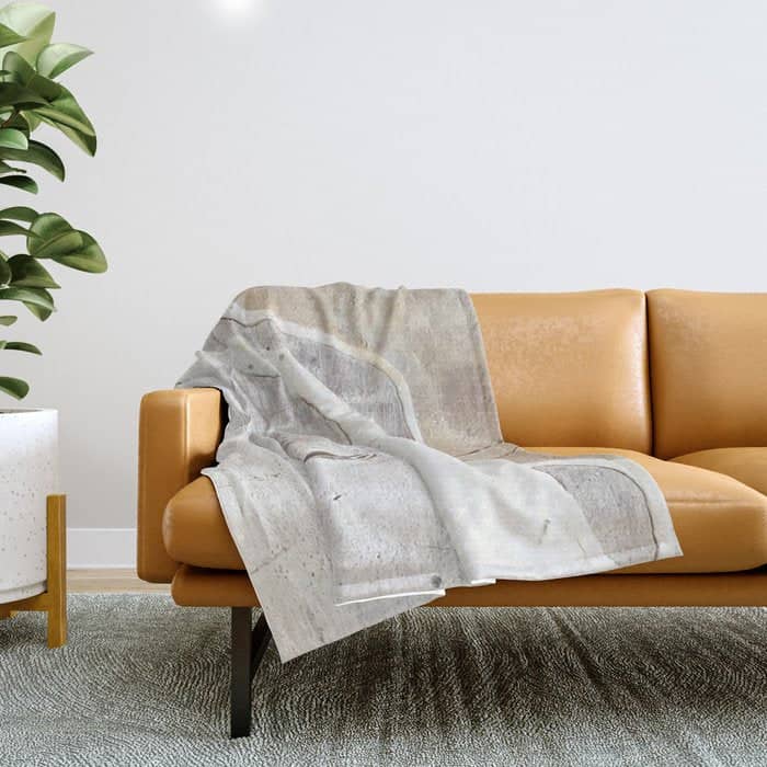 Feels: A Neutral, Textured, Abstract Piece In Whites By Alyssa Hamilton Art Throw Blanket
