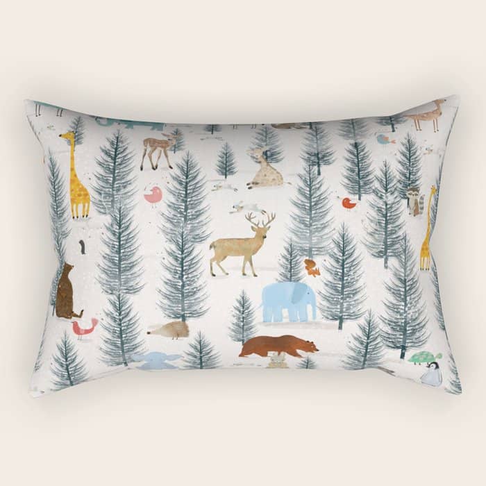 Little Nature Woodland Rectangular Pillow