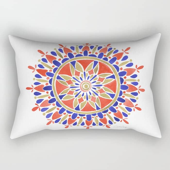 Mandala - America Palette Rectangular Pillow