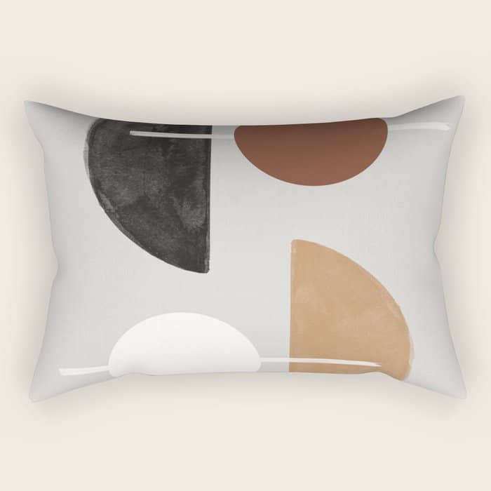Moon And Sun Abstract Rectangular Pillow