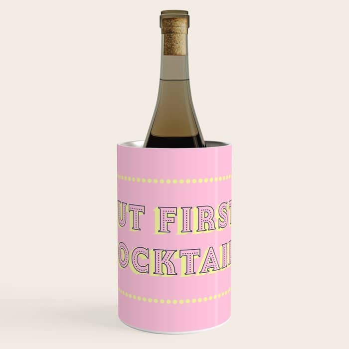 Pastel Pink Party Cocktails Wine Chiller