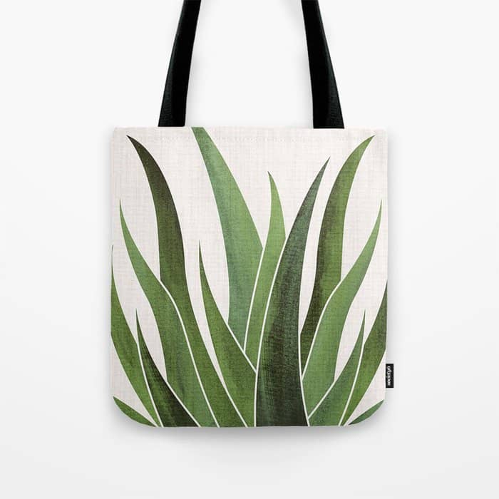 Desert Agave Succulent Illustration Tote Bag