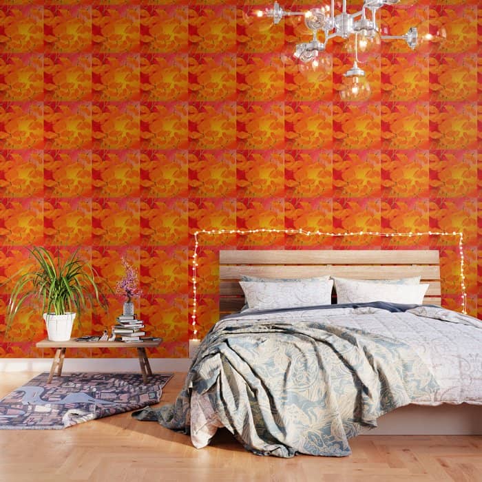Poppy Flowers In Sunset Colors #Decor #Homestorie #Buyart Wallpaper