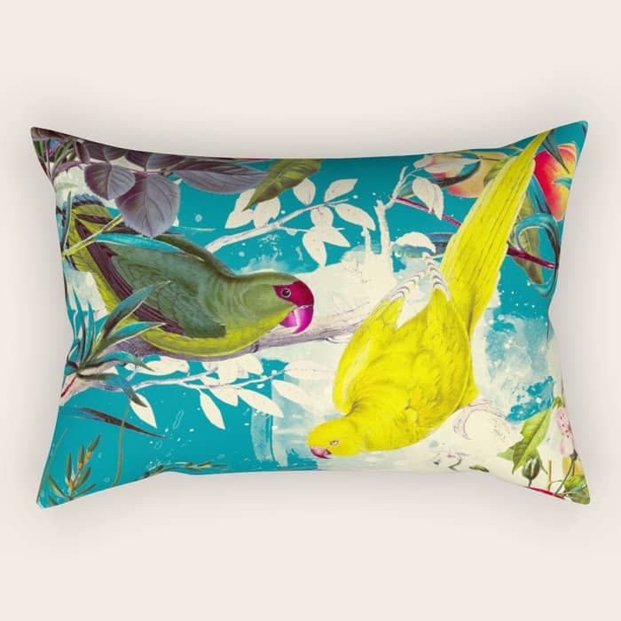 Tropical Birds In The Nature - 010 Rectangular Pillow