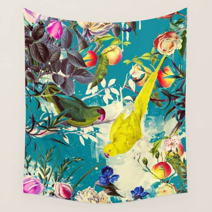 Tropical Birds In The Nature - 010 Wall Tapestry