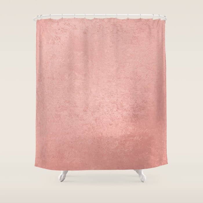 Abstract Modern Rose Pink Geometrical Pattern Shower Curtain