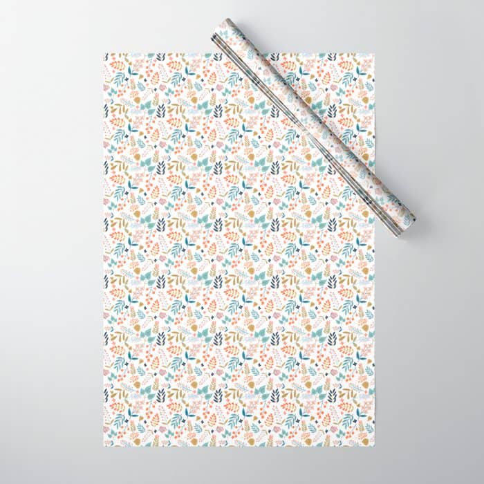 Botanical Harmony | Floral Vintage Plants Colorful Leaves | Autumn Spring Nature Bohemian Chic Wrapping Paper