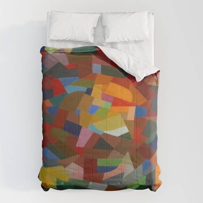 Otto Freundlich Rosace Ii Abstract Acrylic Painting Modern Geometric Colorful Art Pattern Comforter