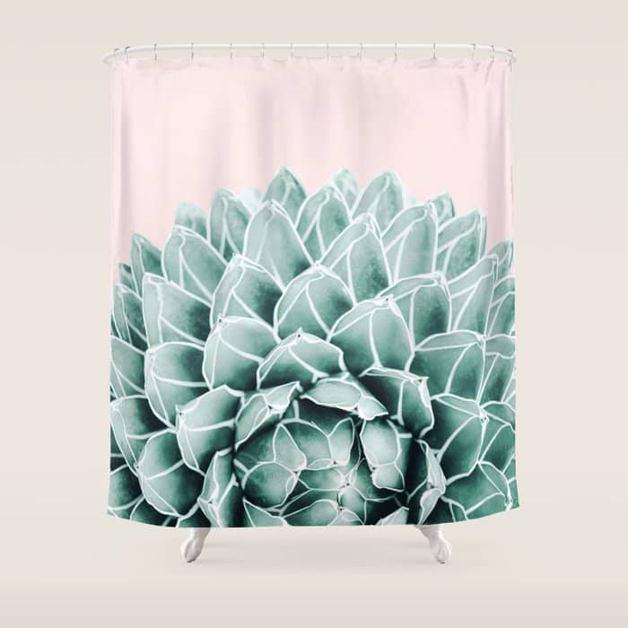 Succulent Splendour - Blush Shower Curtain