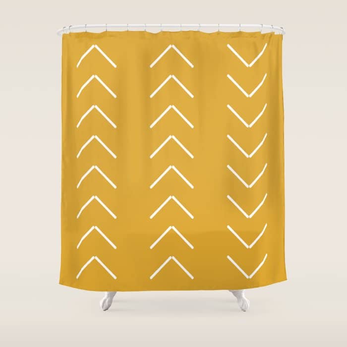 Mudcloth Ii (Mustard Yellow) Shower Curtain