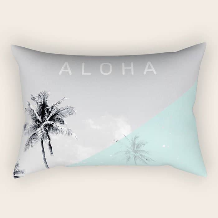 Island Vibes Retro - Aloha Rectangular Pillow