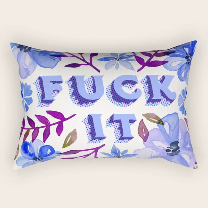 F*Ck It - Blueberry Palette Rectangular Pillow