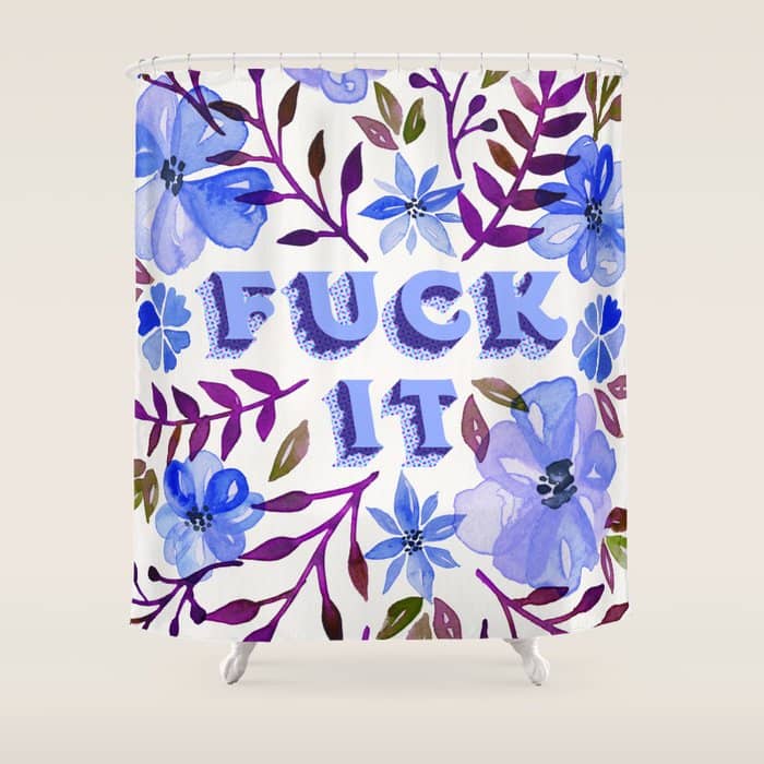 F*Ck It - Blueberry Palette Shower Curtain