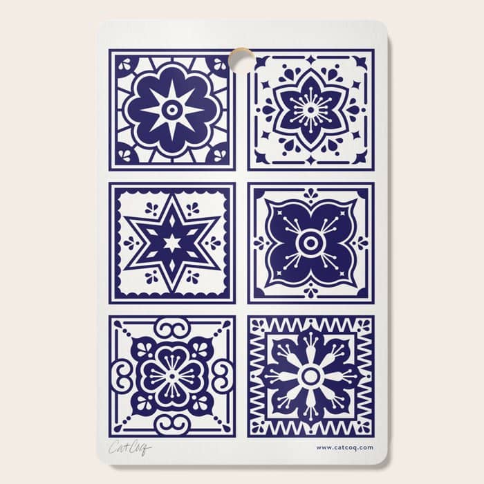 Talavera Mexican Tile - Porcelain Palette Cutting Board